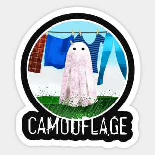 Camouflaged Ghost Sticker